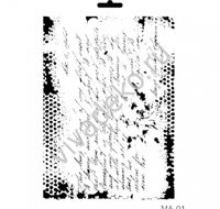 Трафарет Mix Media Cadence, STMA01 текст, 21 х 30 см