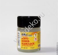 Лак HobbyLine полуматовый, на основе синтетических смол, арт 79407, 50 мл